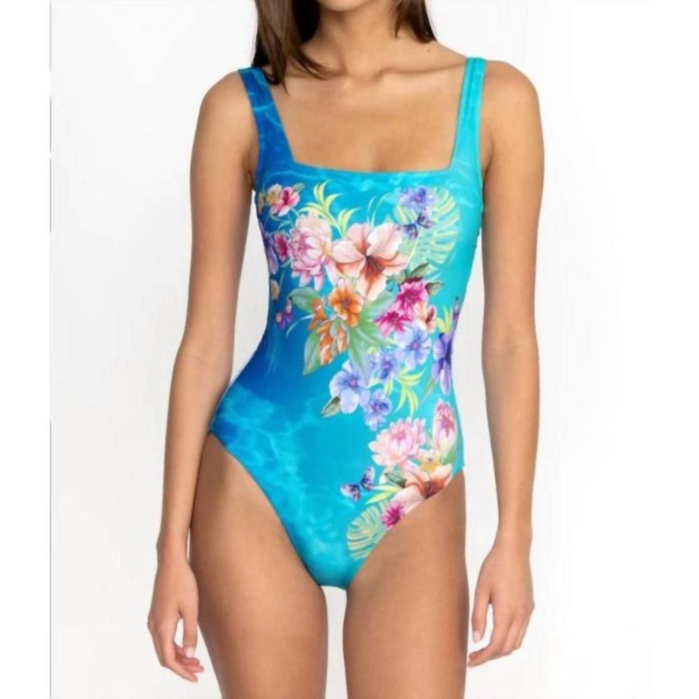 NEW JOHNNY WAS water tropic square neck one piece in multi